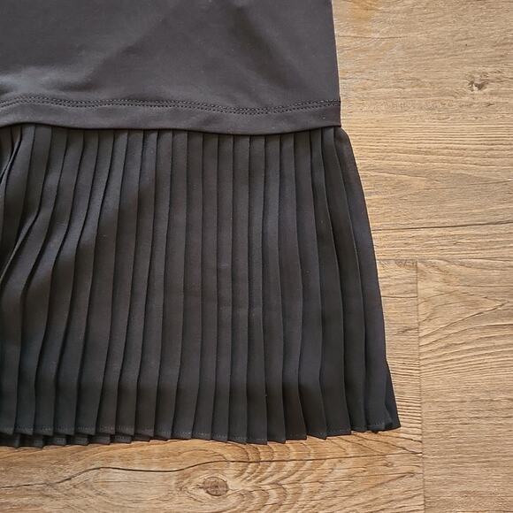 MICHAEL KORS Gorgeous Black Pleated Hem Long Sleeve Dress Large - Picture 4 of 13